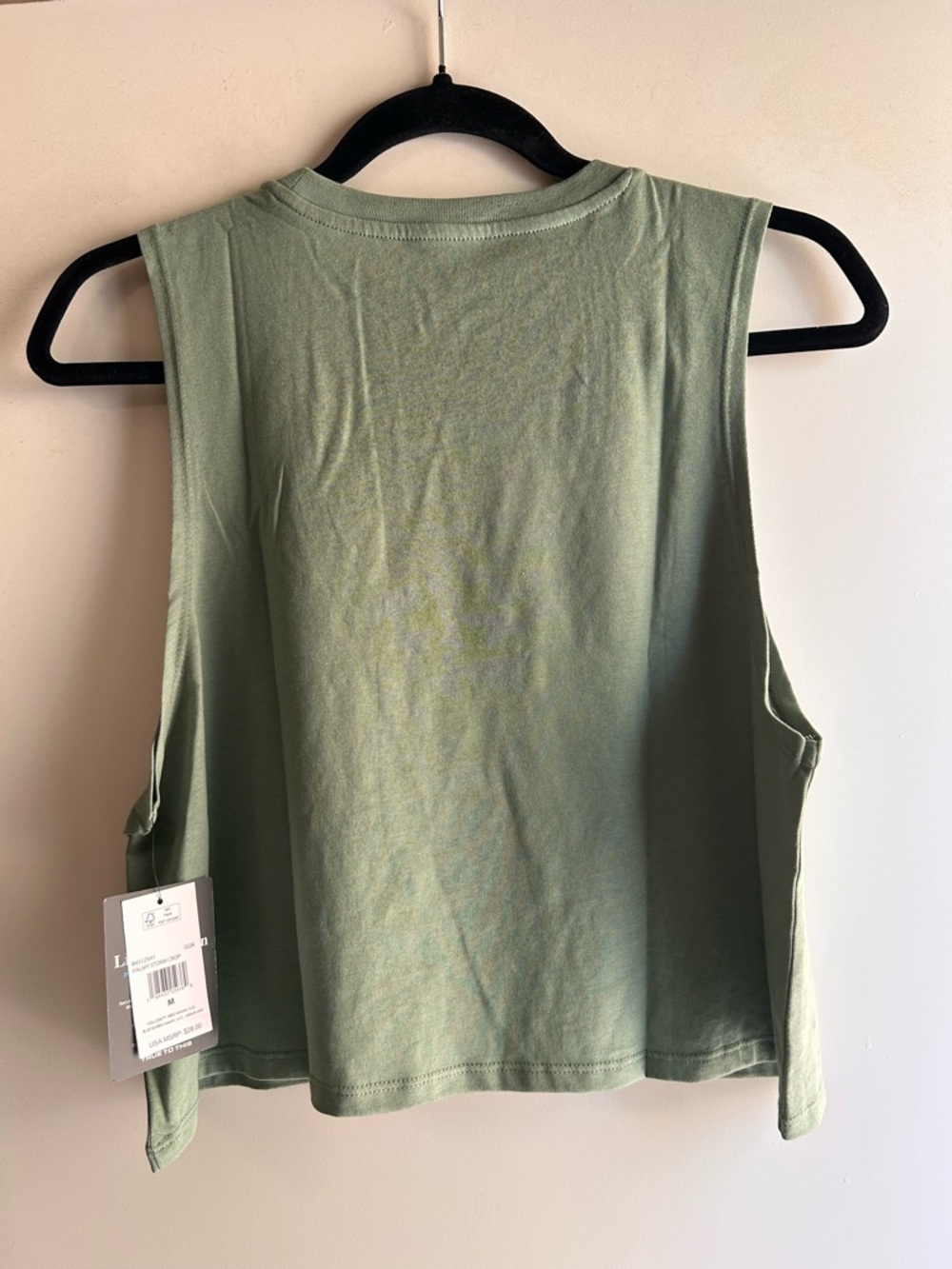 Volcom Palmy Storm Crop Muscle Tank Tee in Green - Picture 2 of 8